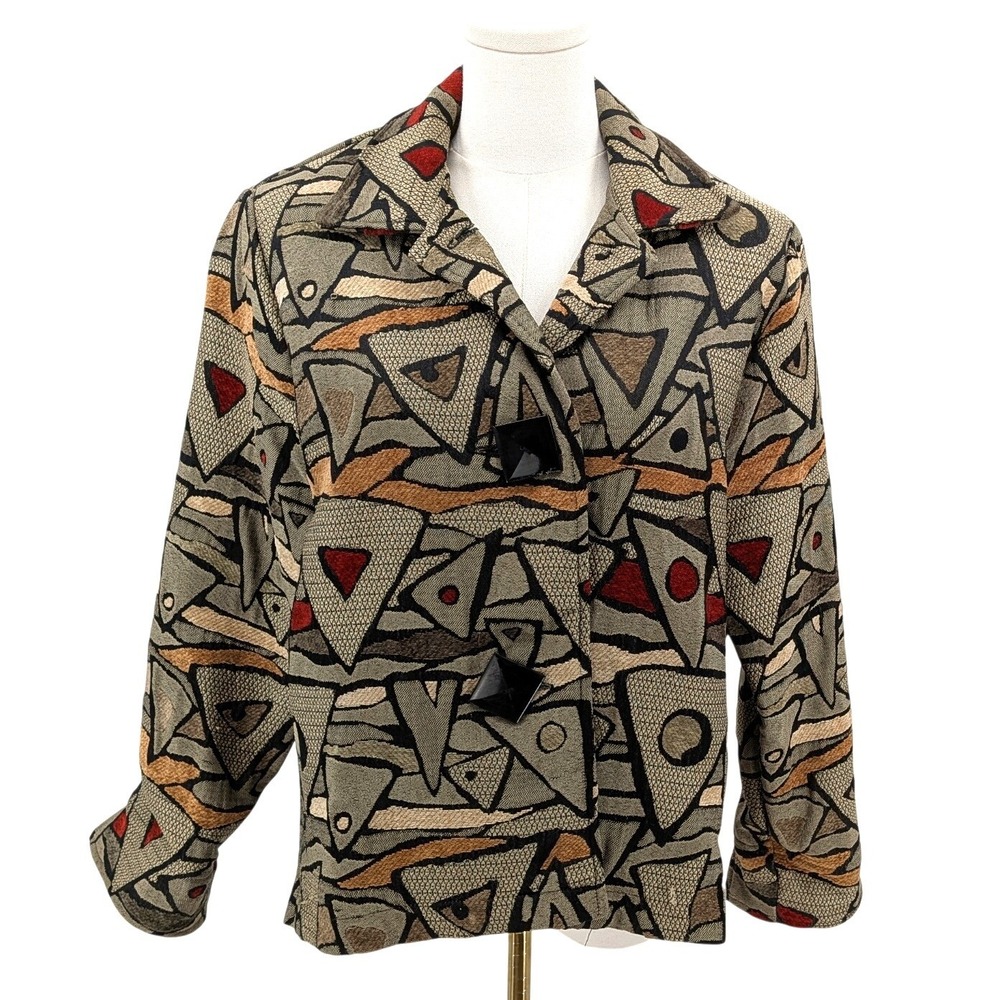 Painted Pony‎ Tapestry Jacket Geometric Artwear Southwestern Boho L